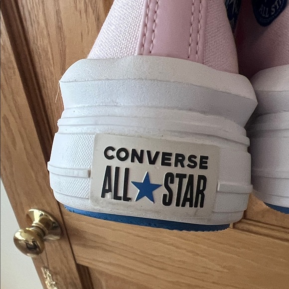 Converse All Star Move Baby Pink w/ Blue Soles - WORN ONCE - Picture 3 of 4
